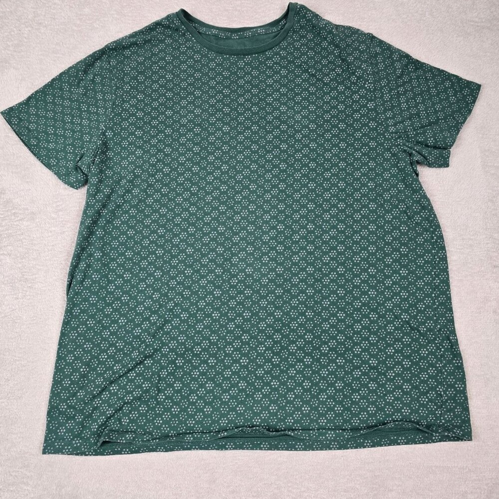 Goodfellow and Co Shirt Mens Extra Large Green Patterned Cotton T Shirt Casual